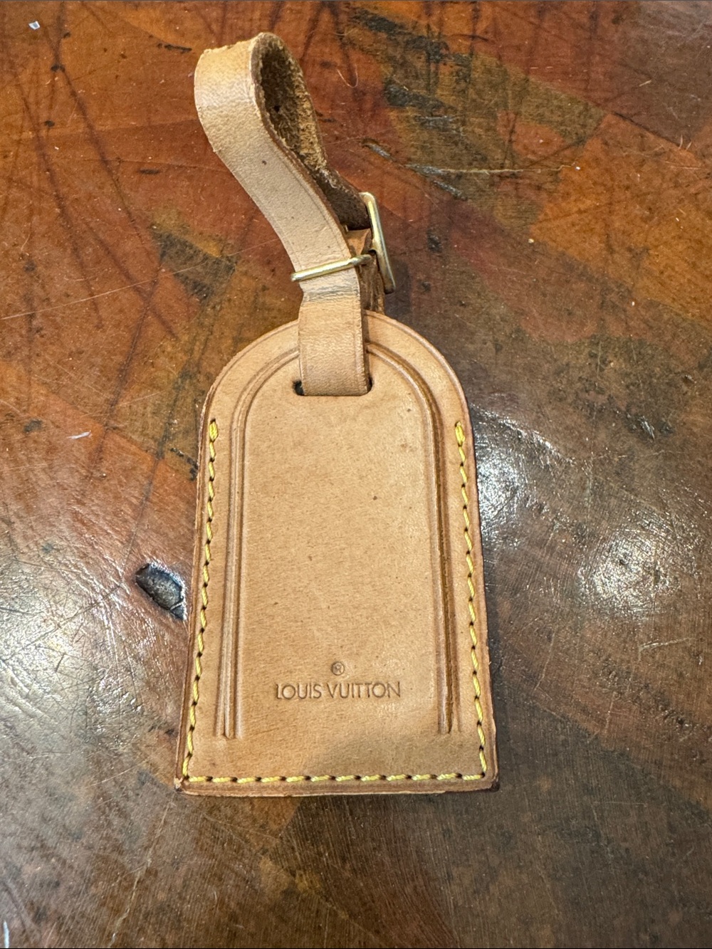 Louis Vuitton Tan Vachetta Leather Luggage Tag